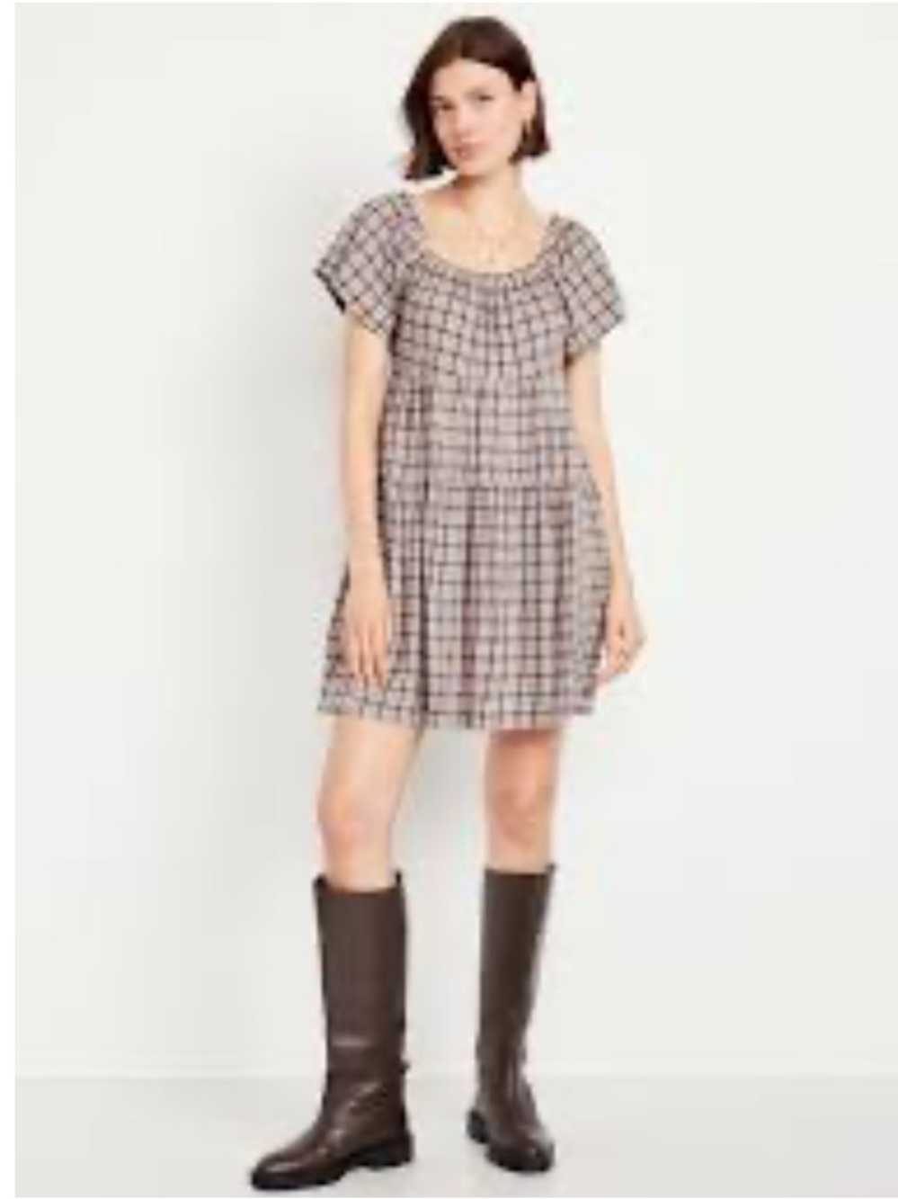Old Navy Tiered Mini Swing Dress ladies clothes